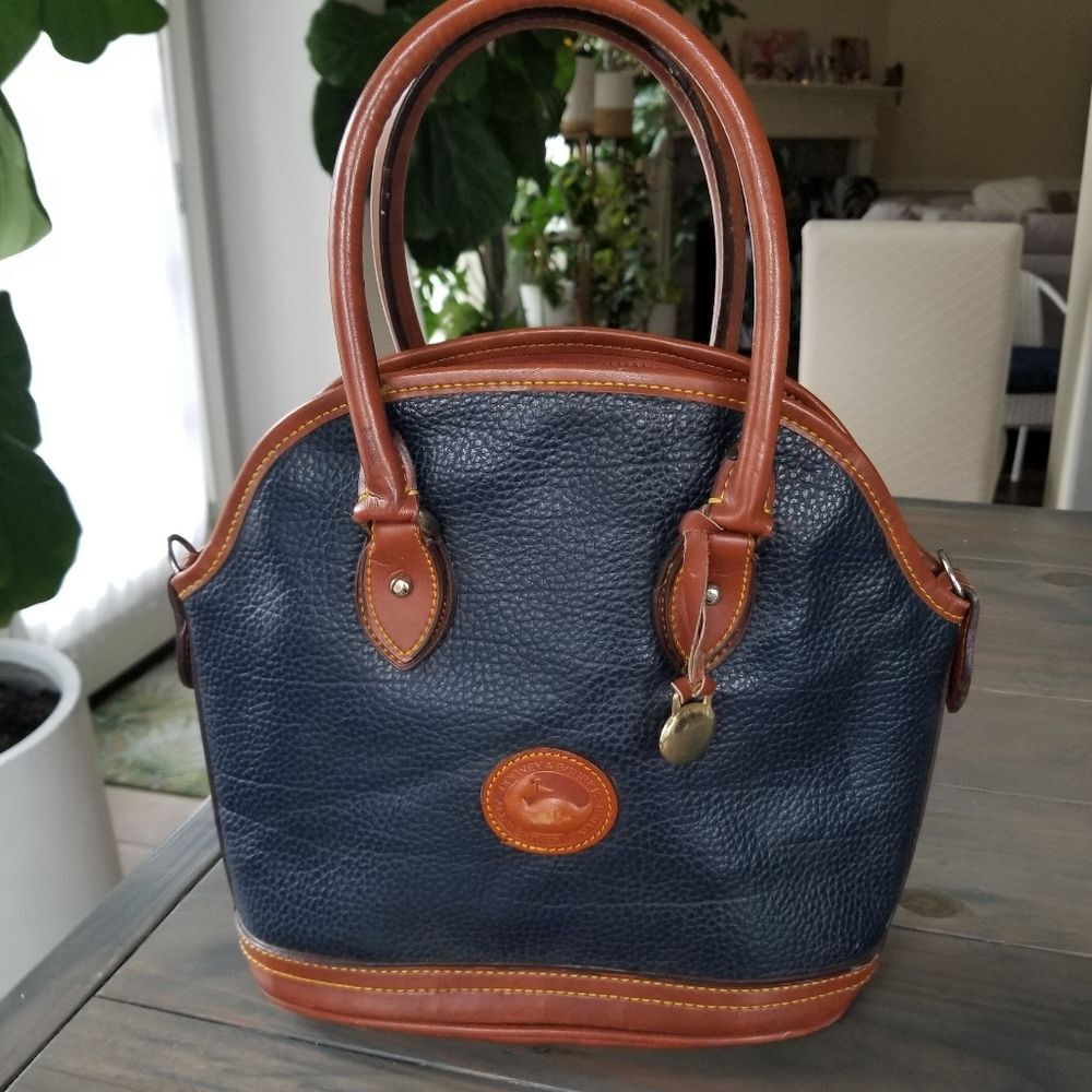 Dooney & Bourke 1980's Vintage All Weather Leather Top Handle Bag